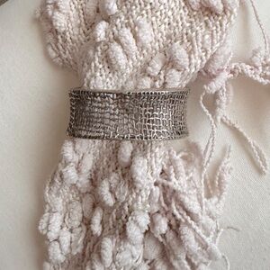 Retired Silpada Sterling Woven Cuff Bracelet